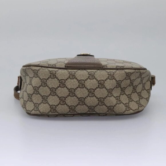 GUCCI Micro GG Supreme Web Sherry Line Shoulder Bag PVC Beige gold Auth 110383 - Picture 7 of 16